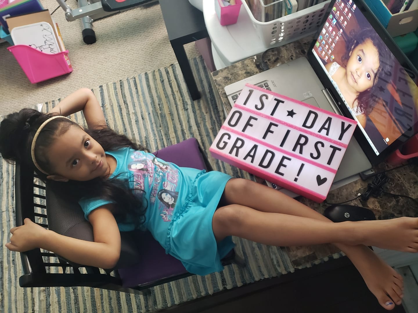 “First day of homeschool last week!” — Oriana Hyde Dominguez